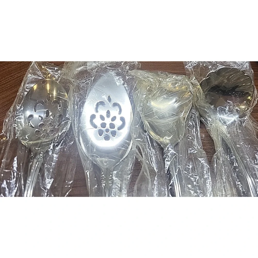 NEW Oneida Community Brahms Stainless Steel Serving 4 Piece SET NOS